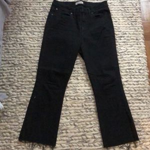 Madewell kick crop black jeans